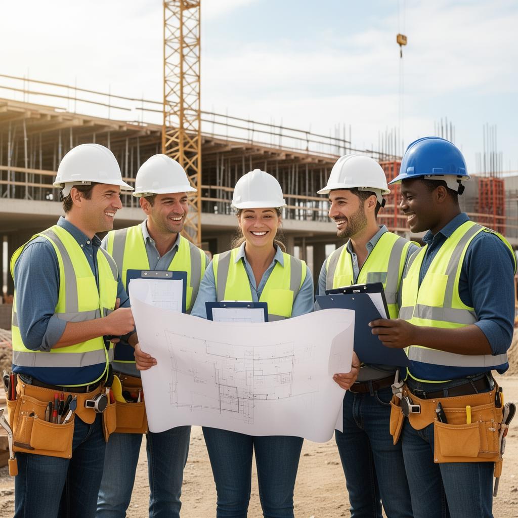 Bintang75 team of professional contractors reviewing renovation plans